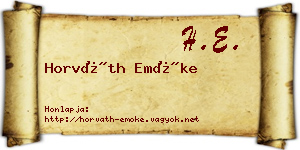 Horváth Emőke névjegykártya