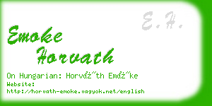 emoke horvath business card